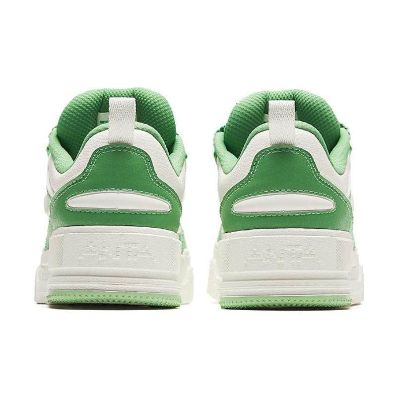 New Anta Micro Sugar Slip Resistant Low Top Skateboard Shoes Women's Green White 922348001-6