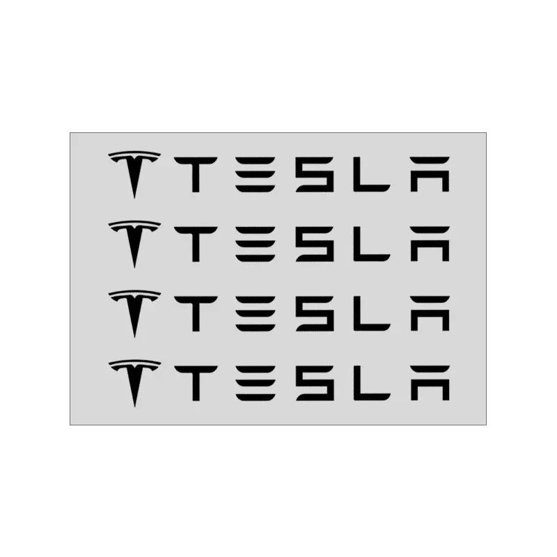 Autoaufkleber 2025 Neu Tesla 4 Stück Auto Türgriff Aufkleber Reifen Rückspiegel Aufkleber Für Tesla Model 3 Model X S 2016-2020 Deca