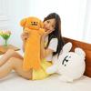 Korean Line Dog Plush Pillow, Ultra Soft Stuffed Animal, Kawaii Line Puppy Cushion for Car Sofa