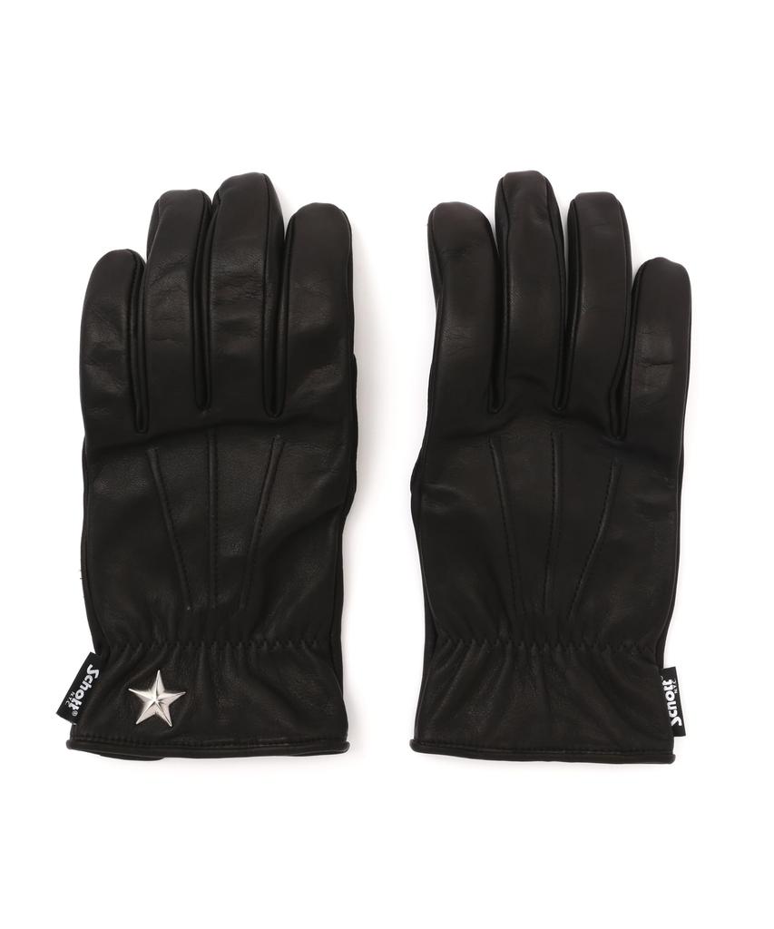 Schott One Star Gloves, Men's, Size L, 010, Black, 782-4970042