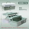 KKLM Large Capacity 3-Tier Tool Box, Multifunctional Storage Box, Semi-Transparent, Large Capacity, 3-Tier Structure, Foldable Tool Box, Semi-Transpar