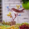 Vogelstatue Gartendekorationen Metall-Gartenvogel Hofdekorationen Outdoor-Vogelskulptur Rasen Metall-Gartenschmuck
