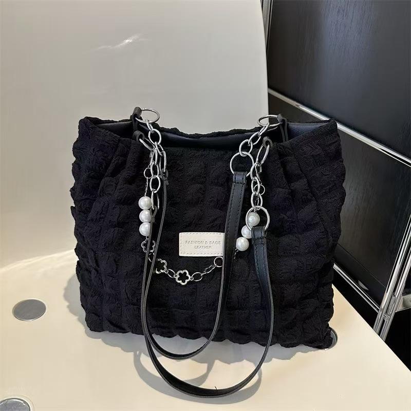Sweet Cloud Handbag Large Capacity Nylon Women s Shoulder Bag Soft Zipper Closure Handbag City Theme Polyester Lining Perfect for Commuting 1177₽
