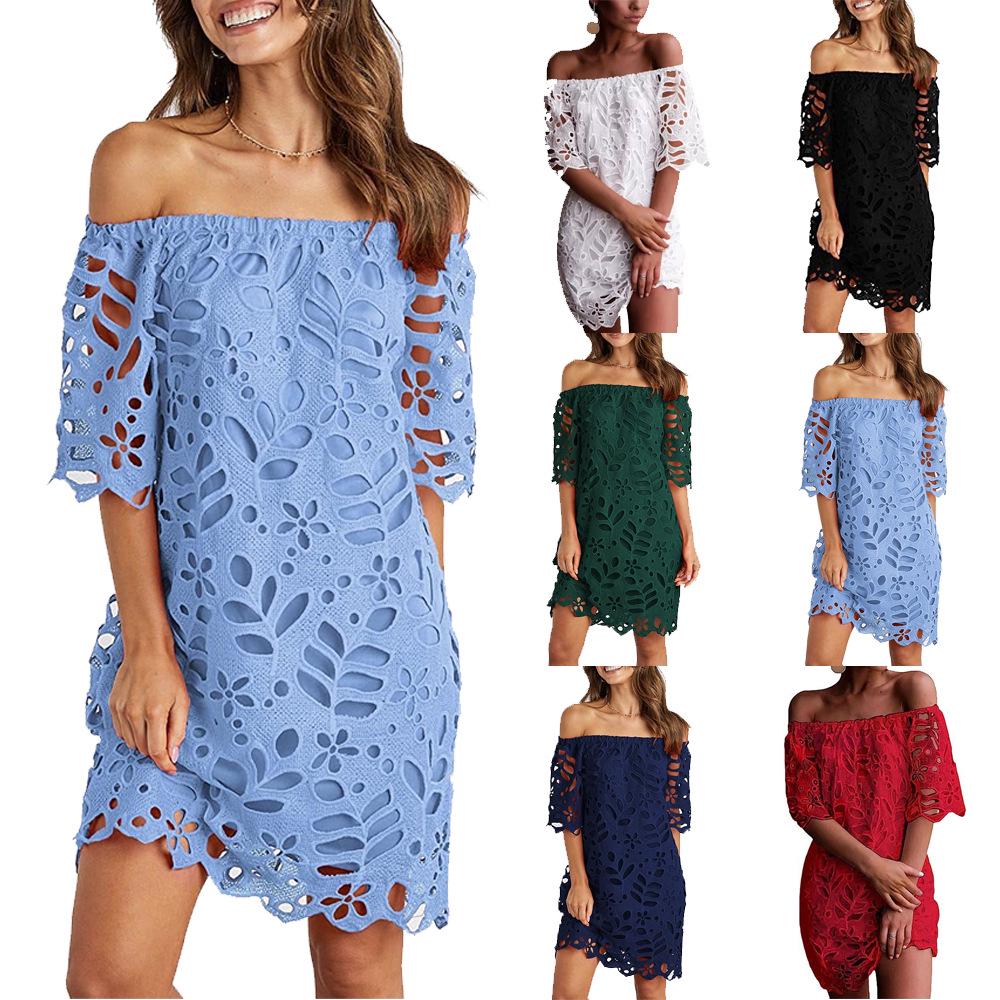 European & American Style 2026 Mid-Sleeve Lace Tube Top Dress - Spring/Summer Fashion Short Skirt