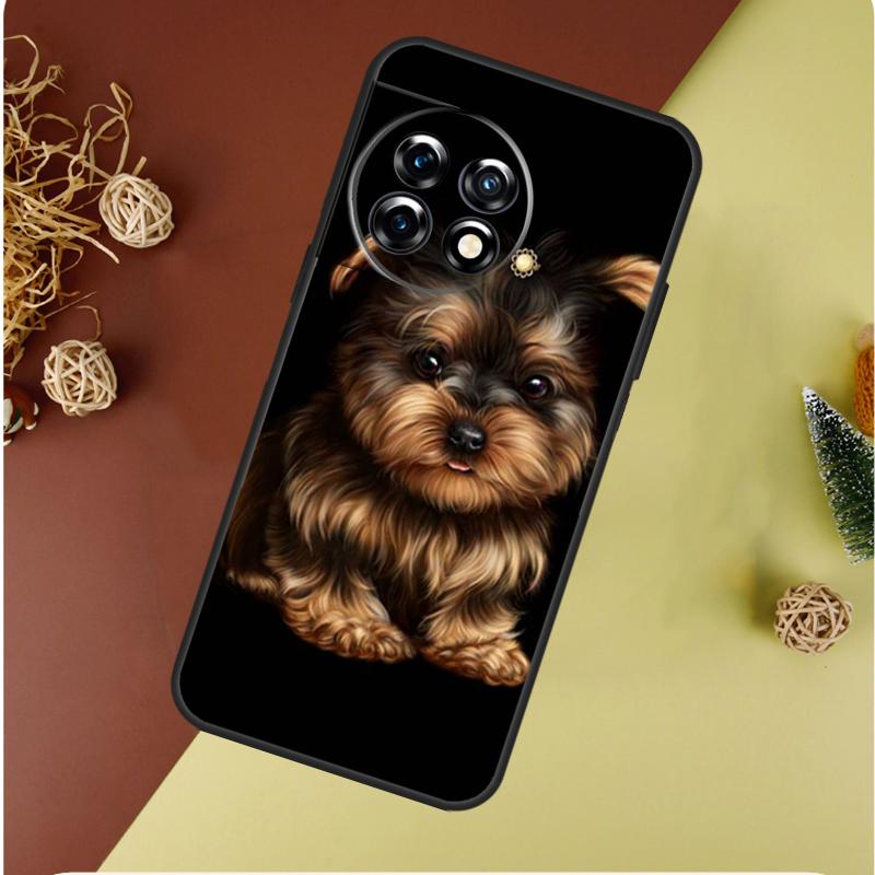 Yorkshire Terriër Hond Voor OnePlus 13 13R 12 12R 11 9 10 Pro 8T 9RT 10T 10R Nord 4 CE 2 3 Lite N20 N30 Telefoonhoesje