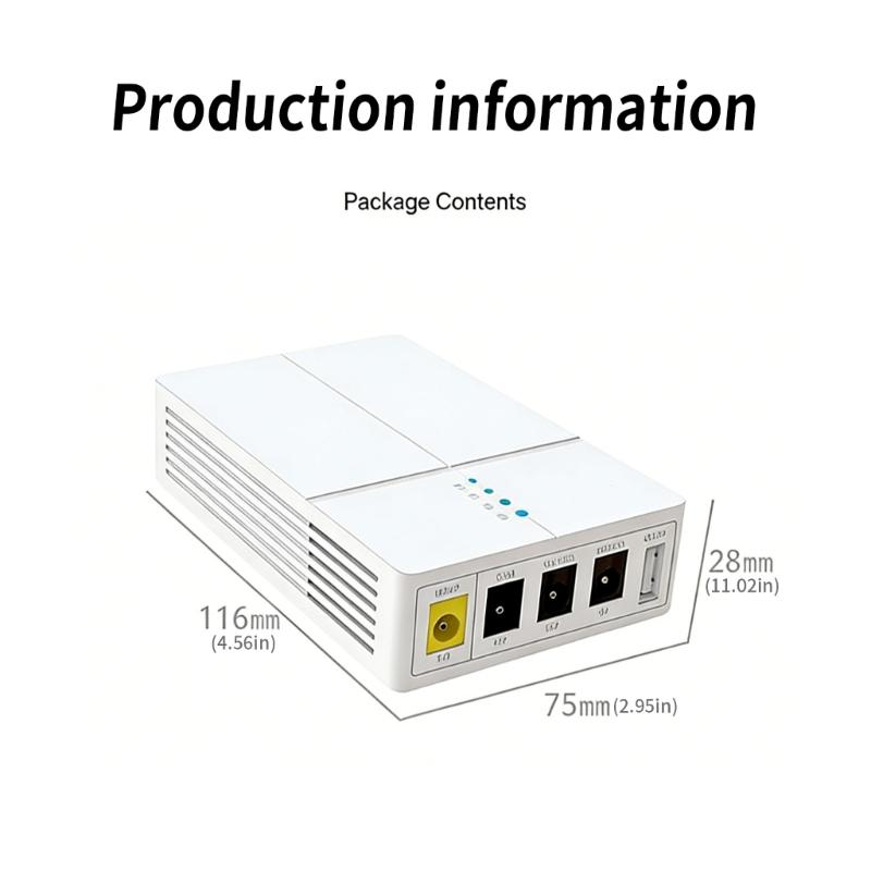 13500mAh Uninterruptible Power Supply for Routers and Modems 12H Backups Double Voltages Ensuring Continuous Operation