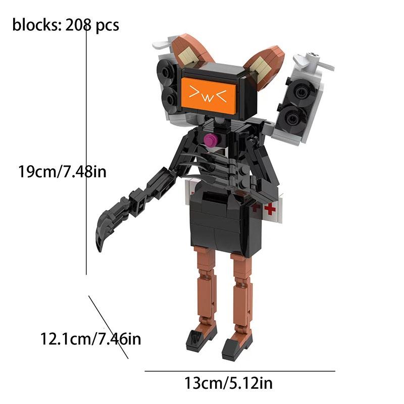 Skibidi Toilet Abs Plastic Building Blocks Popular Cross-border Toy For Kids 7-14)