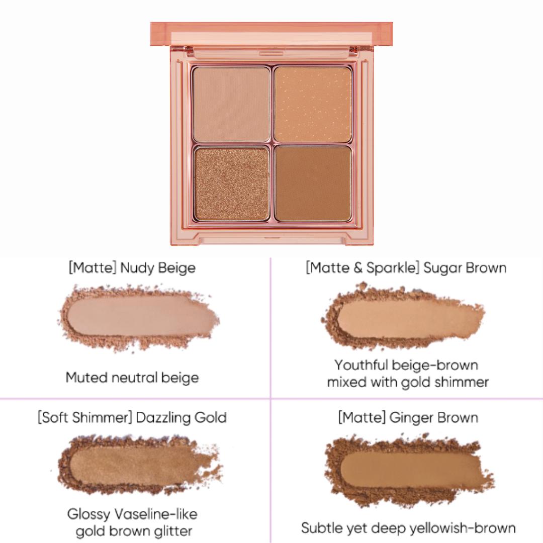 

BANILA CO B. by Mood On Eye Palette 7 г 4 кольори 1. Mellow Brown