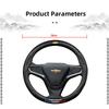 For Chevrolet Camaro Colorado Volt Z71 Sail Corsa Aveo Matiz Onix Carbon Fiber Leather Car Steering Wheel Cover Auto Accessorie