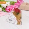 1pc Elegant Arabic Mother's Day/ Birthday/ Graduation Gift - Heart-Shaped Acrylic Plaque with "Happy Mother's Day I Love You" & Arabic Script 