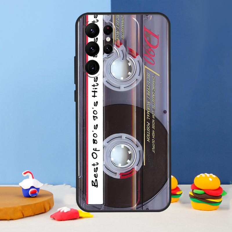 

90s Retro Cassette Tape Phone Case For Samsung Galaxy S25 Ultra S9 S10 S20 S22 S21 FE S23 Plus S24 Ultra Cover Coque Galaxy S21