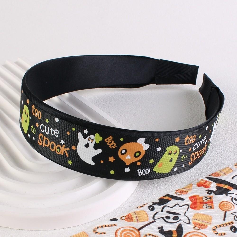 Horrible Halloween Hair Hoop Bat Ghost Bat Print Hairband Personality Skull Head Headband  Cosplay
