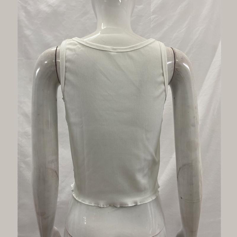 Europejski i amerykański retro gorący stempel drukowany kamizelka wyszczuplająca talię