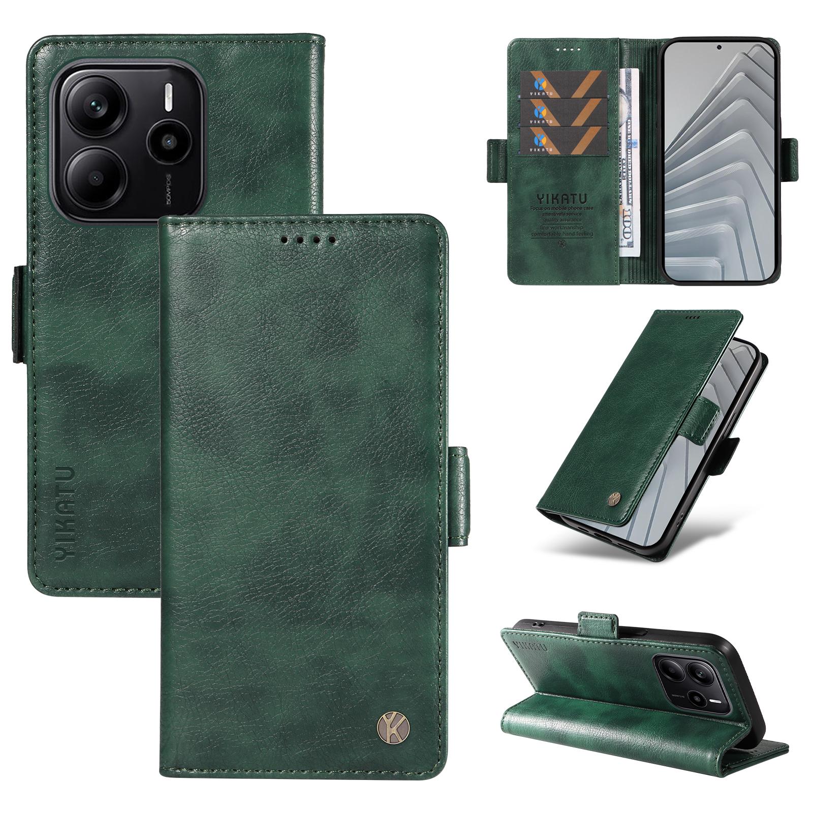 

Для Xiaomi Redmi Note 14 4G (163,25 мм) Чохол YIKATU YK-007 Гаманець-книжка з PU шкіри з текстурою лічі для телефону E