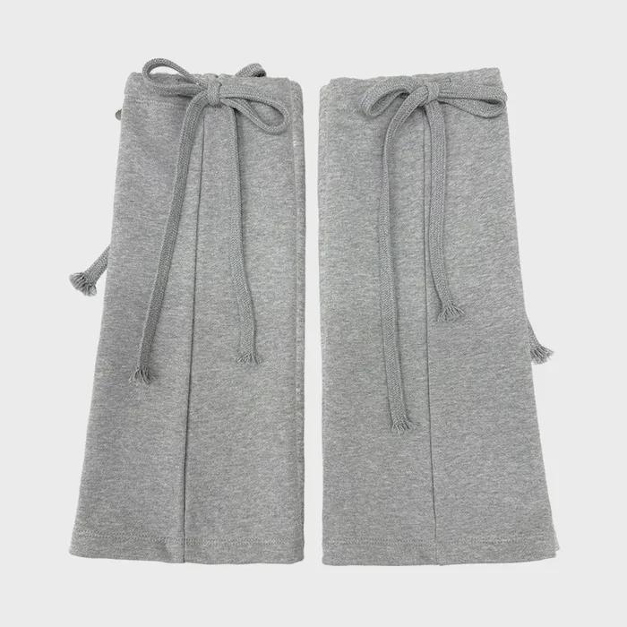 Mild String Ribbon Leg Warmers_Gray