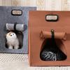 Portable Felt Cat House Must Have for Pet Owners on the Move Soft Warm and Conveniently Foldable Designed for 4kg Cats