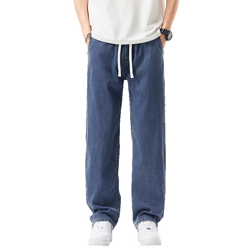 izzue it Men's Lightweight Lyocell Straight Jeans