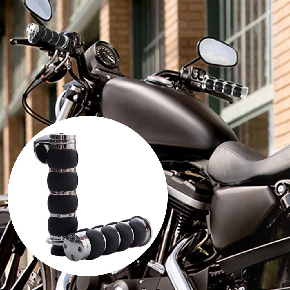 1 Zoll Motorradgriffe 2X 1 Zoll Motorradlenkerabdeckungen Rutschfeste ATV-Lenkergriffe Spike Motorrad Gasgriff Für