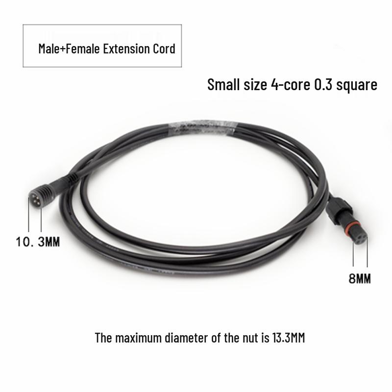 Waterproof Aviation Plug Male-Female Extension Connector for LED Lighting Fixtures