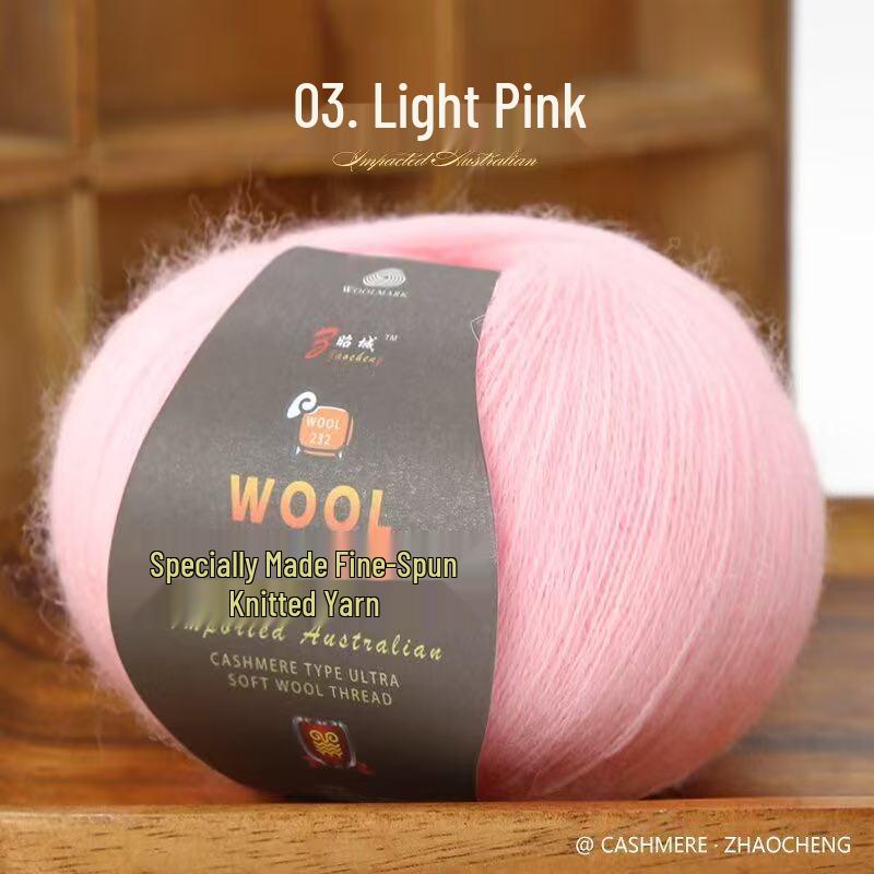 100% Cashmere 2-Ply Medium Fine Knitting Yarn for DIY Sweaters & Scarves