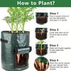 Potato Grow Bags Durable Thickened with Flap Handles Green 5/7/10 Gallon Garden Vegetable Grow Bags