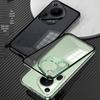 Huawei Pura70 Pro Metal Frame Frosted Snap-Button P60 Back Panel Phone Case for P80 Ultra