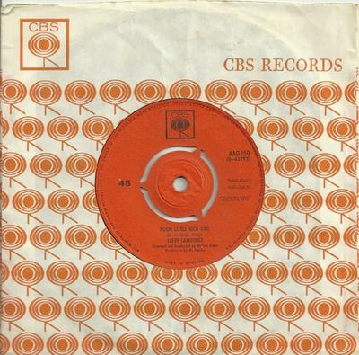 7inch Record STEVE LAWRENCE - Poor Little Rich Girl AAG150 CBS 1963 UK Pop Used