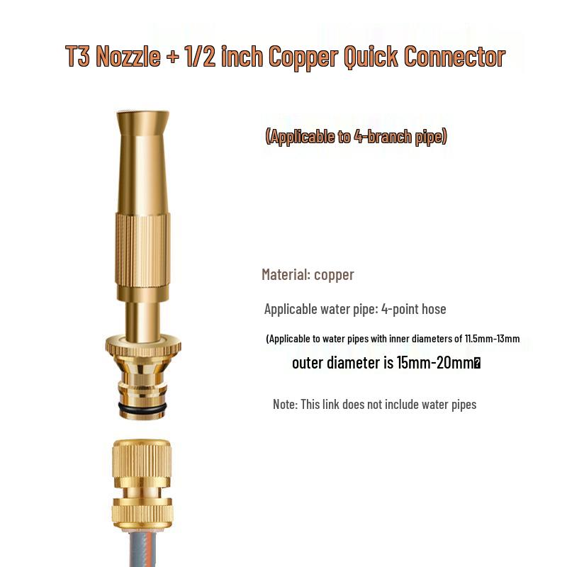 4-Point TPE Garden Hose: Home Car Wash & Watering with Water Gun Nozzle