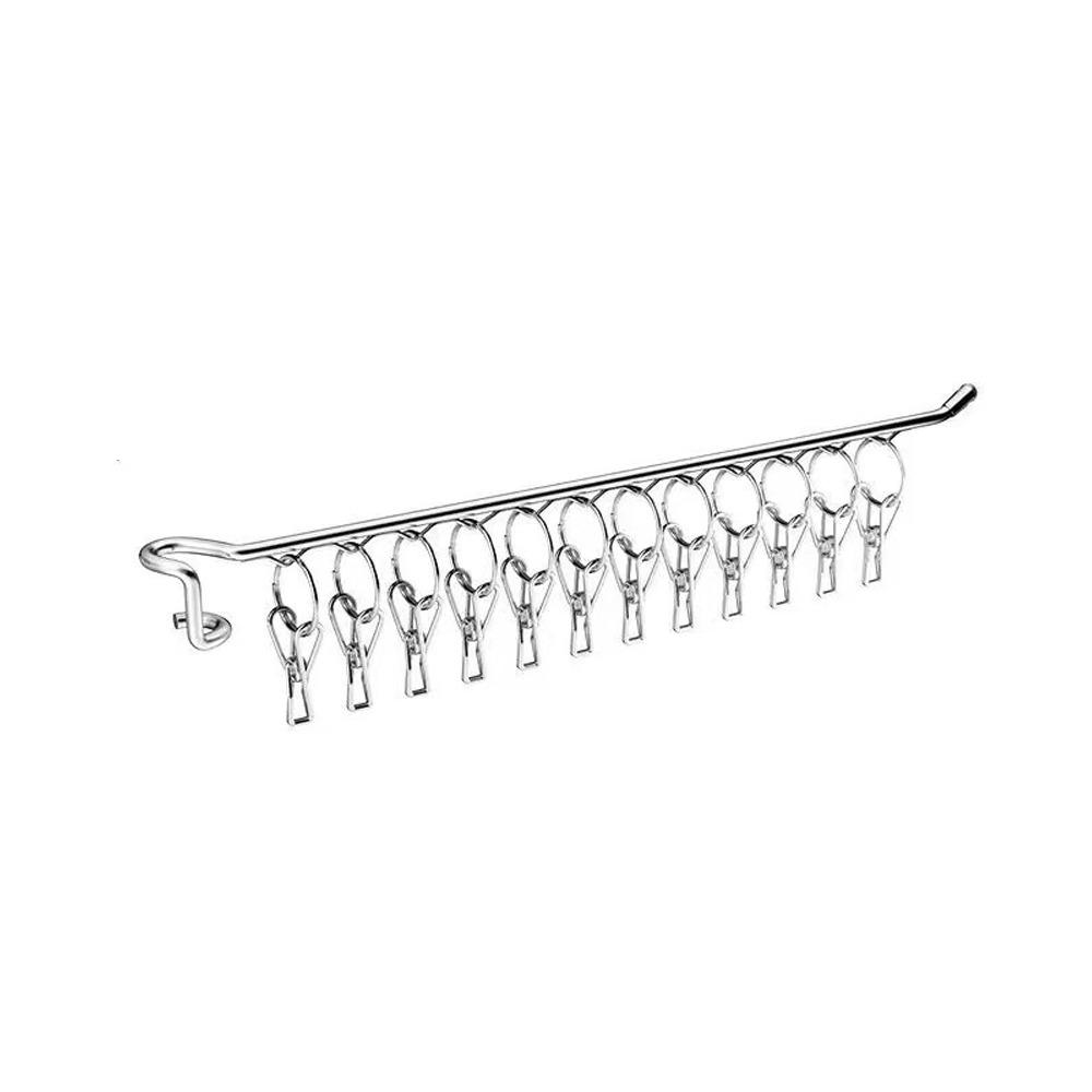 Stainless Steel Socks Drying Rack 8/10 Clips Drying Clips Durable Laundry Hanger  Closet Organizer