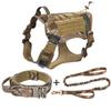 Heavy Duty Dog Harness Vest With Adjustable Leash Collar Set Large Dogs Outdoor Walking Training