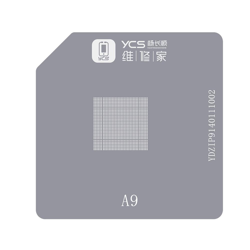YCS BGA Stencil for Iphone 6-15Pro Max CPU A8/A9/A10/A11/A12/A13/A14/A15/A16/A17 BGA Reballing Stencil Tin Planting Platform