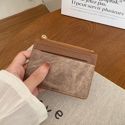 2025 New Women's Card Bag, Women's High-end Short Student Women's Wallet Ins Zipper Wallet, Light and Compact