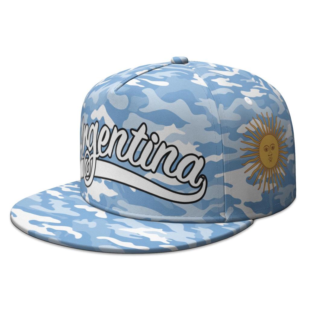 Argentinien Kostenlos Benutzerdefinierter Name Nummer Logo Flacher Schirmmütze Reise Land Fitnessstudios Ar Flaggen Spanisch Argentinische Nation Foto Hip-Hop Mütze
