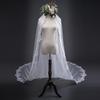 3-Meter Long Train Bridal Veil: European & American White Lace Headdress Wedding Accessory