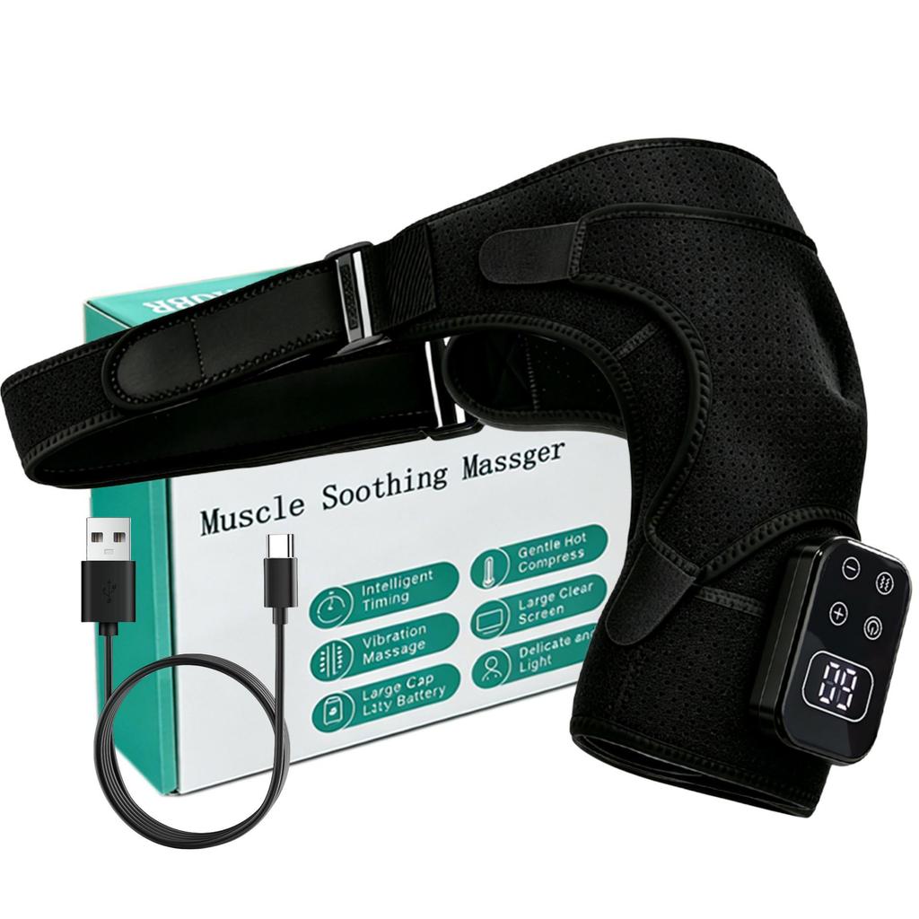 Electric Heated Shoulder Massager with Vibration & Hot Compress for Pain Relief and Multi-gear Adjustment