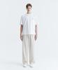 WHOLOVESART Unisex Essential Wide Elastic Waist Slacks Ivory