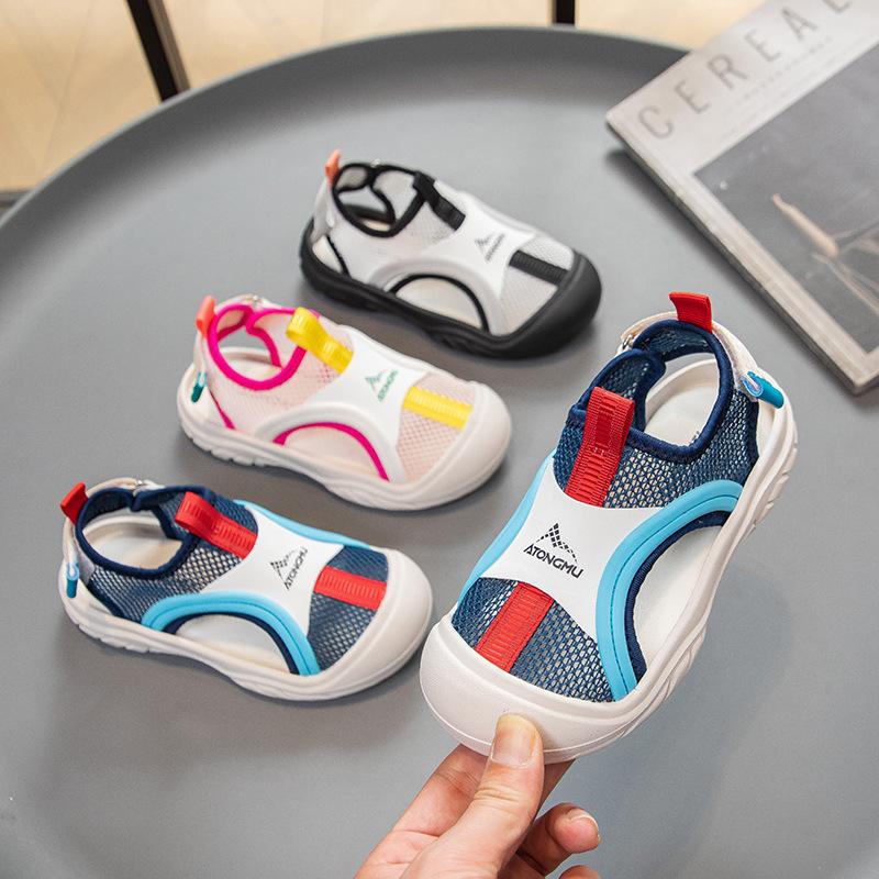 New Summer Boys and Girls Casual Sports Sandals Fashionable Breathable Soft Bottom Closed Toe Beach Shoes