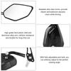 V geby 2pcs Motorcycle Side Mirror Rearview Mirror Adjustable Aluminum Flame Pattern Bike Scooter 10mm 8mm(Black)