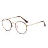 SO&EI Retro Classic Oval Women Metal Glasses Frame Fashion Clear Anti-Blu-Ray Eyewear Men Optical Round Frames Computer Goggles