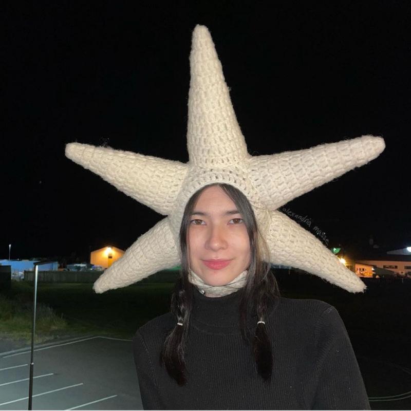 New Wizard Hat Adult Witch Knitted Hat Festival Funny Dress Personalized Wool Hat