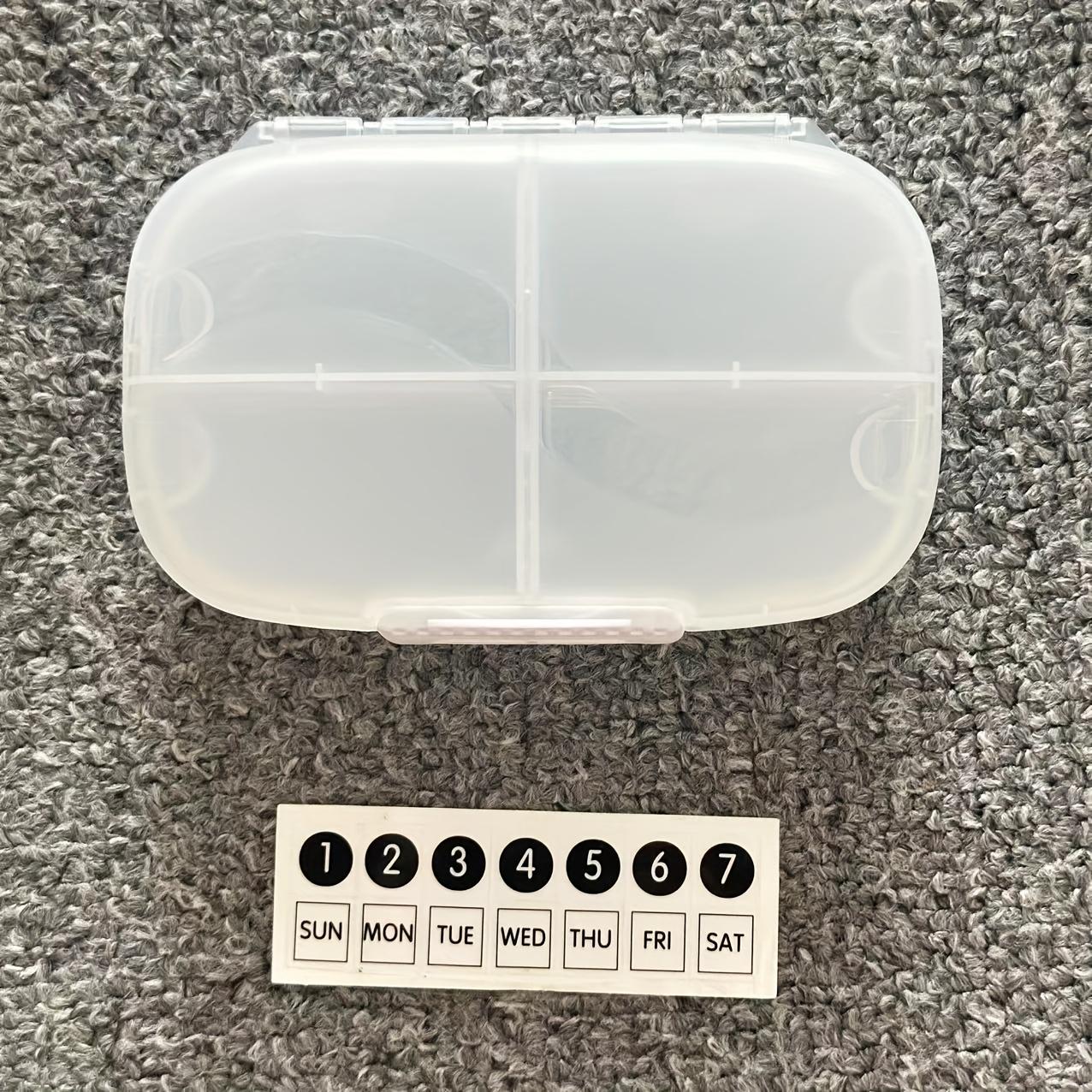 

Travel Pill Organizer Weekly Duallock Portable Case 7 Large Compartments Sealed Medicine Container Vitaminfish Oilsupplement