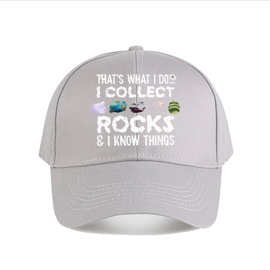 Funny Rock Collector Graphic Baseball Cap Fashion Unisex Sunhat Womens Outdoor Sports