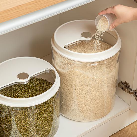 Rice Bucket Transparent Visual Panel Large Capacity Sealing Moisture-Proof Food-Grade Plastic Storage Container