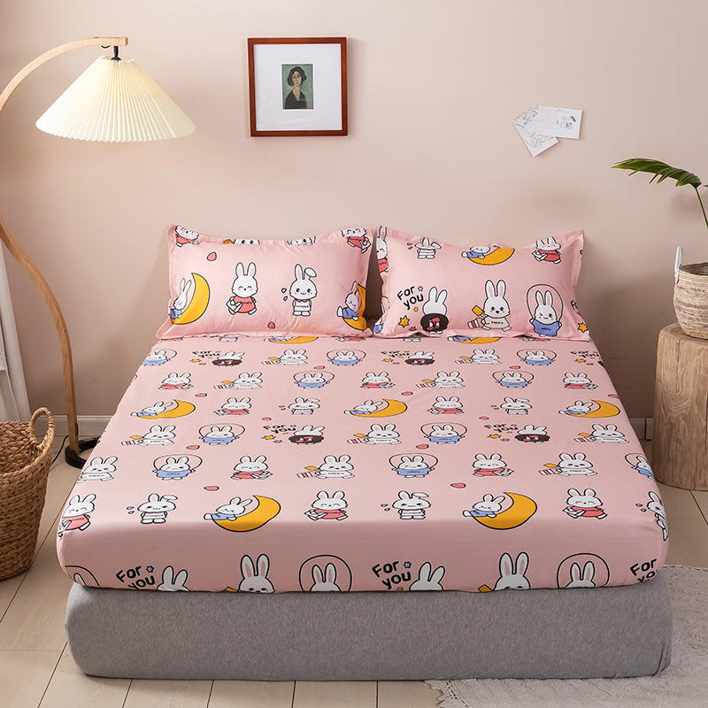 1pc Bed Sheet Single/Double/Queen/King Size Fitted Sheet On Rubber Band Twin Mattress Cover With Elastic(no Pillowcase)