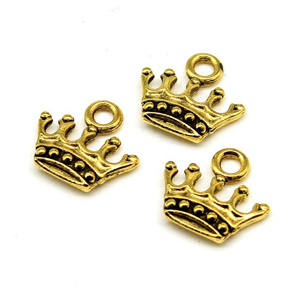 Crown Charms Multi Color Alloy Pendants For Royal Princess Jewelry Accessories