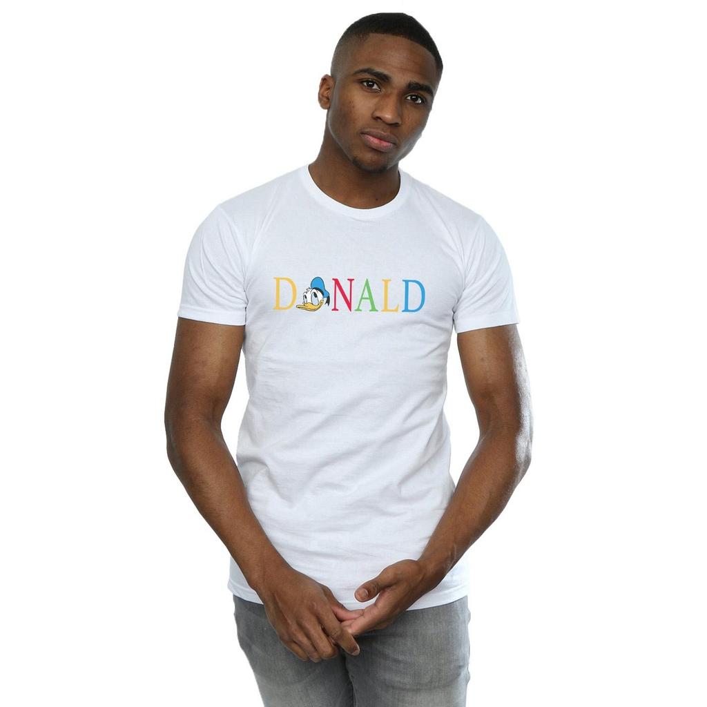Disney Mens Donald Duck Letters T-Shirt