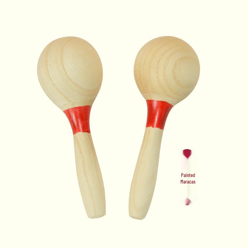 Children's Orff Percussion Instruments: Triangle, Castanets, Maracas, Tambourine, Wood Block, Cymbals