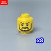 8pcs MOC Blocks Boys and Girls Face Head Figure Expression Part Learning Construction Bricks Playthings Ideal For Kids