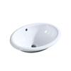 Semi-Recessed Ceramic Oval Washbasin
