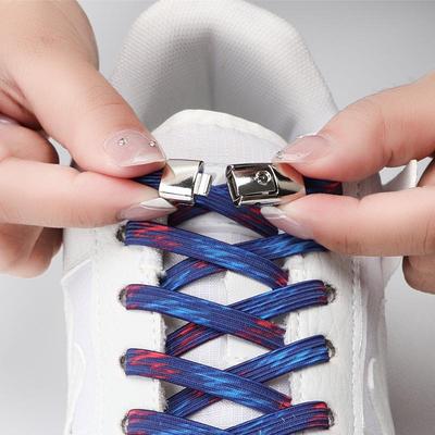 NO.8 Rainbow Shoelaces for Sneakers New Upgrade Magnetic Metal Lock No Tie Shoelace Kids Adult Lazy Quick Lace Rubber Band Shoestring